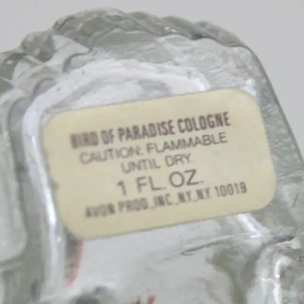 Avon Bird of Paradise Cologne Bottle Cinderella Carriage 1 oz Clear Glass Empty