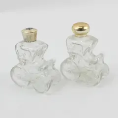Lot of 2 Vintage Avon Courting Carriage Empty Glass Bottles 1 oz