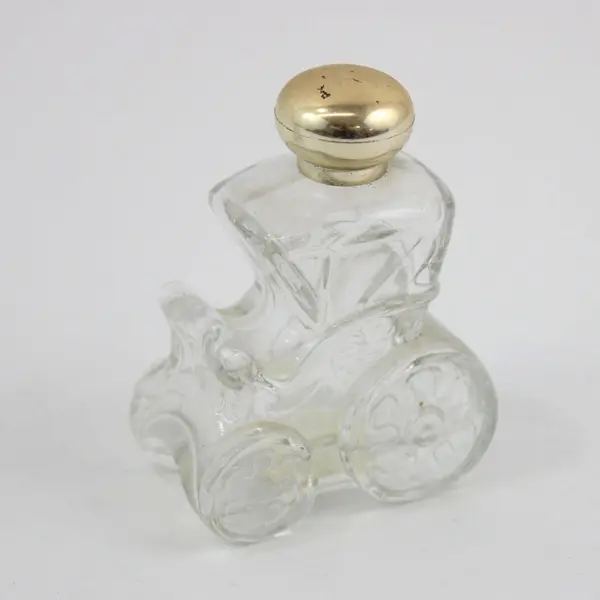 Lot of 2 Vintage Avon Courting Carriage Empty Glass Bottles 1 oz