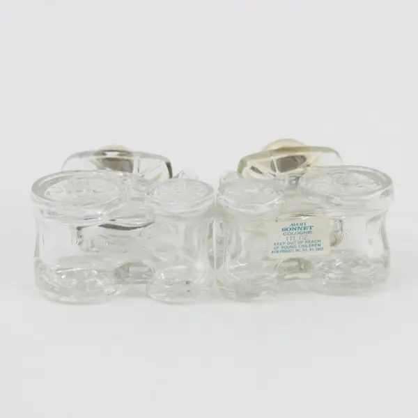 Lot of 2 Vintage Avon Courting Carriage Empty Glass Bottles 1 oz