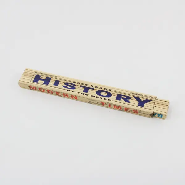 MeterMorphosen 2000 Years History Folding Wooden Meter Ruler