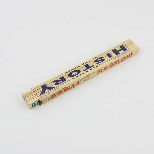 MeterMorphosen 2000 Years History Folding Wooden Meter Ruler