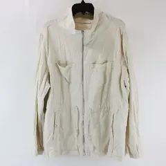 Women's Ivory Cream Linen Blend Utility Jacket XXL Zip Drawstring Waist