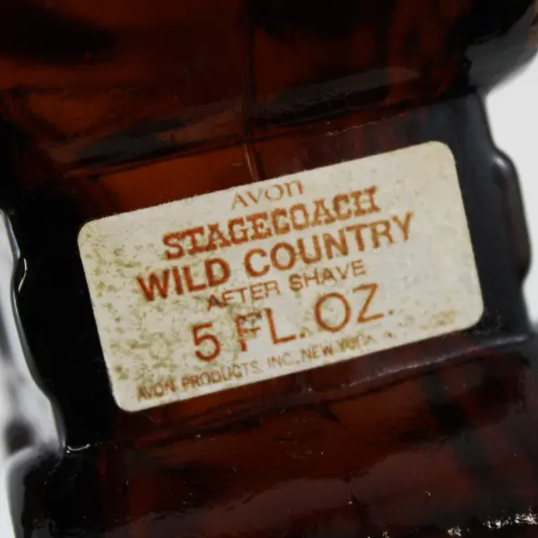Avon Stagecoach Wild Country After Shave Decanter Dark Amber Coach Bottle Empty