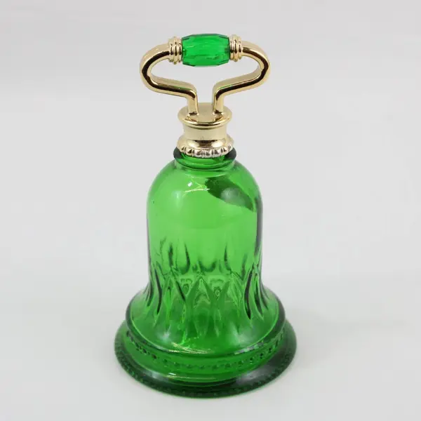 Avon Roses, Roses Emerald Bell Cologne Bottle Green Glass Empty