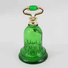 Avon Roses, Roses Emerald Bell Cologne Bottle Green Glass Empty