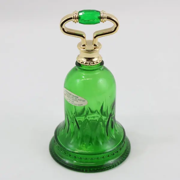 Avon Roses, Roses Emerald Bell Cologne Bottle Green Glass Empty