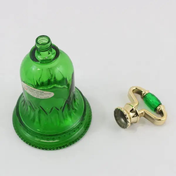 Avon Roses, Roses Emerald Bell Cologne Bottle Green Glass Empty