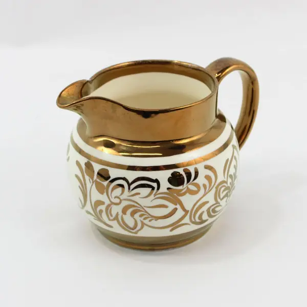 Wade Heath England Copper Lustre Floral Creamer