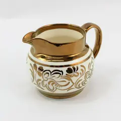 Wade Heath England Copper Lustre Floral Creamer