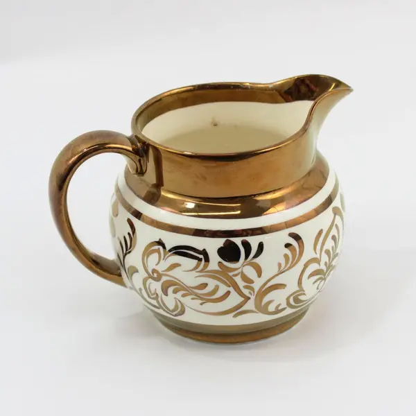 Wade Heath England Copper Lustre Floral Creamer