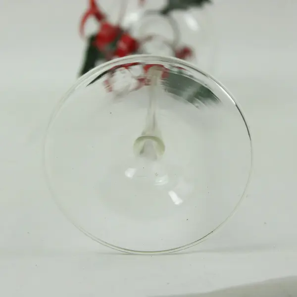 Set of 2 Wine Glass Style Christmas Ornaments Pre-Owned