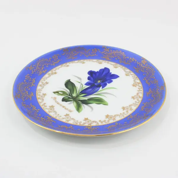 Eschenbach Braunwald Crocus Floral Plate Hand Painted Bavaria