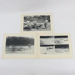 Lot of 3 Vintage 1930s Newfoundland Fishing Photographic Prints 9X12