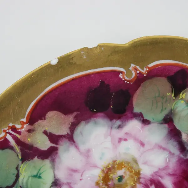 Antique M R Martial Redon Limoges France Hand Painted Plate Roses Pickard China