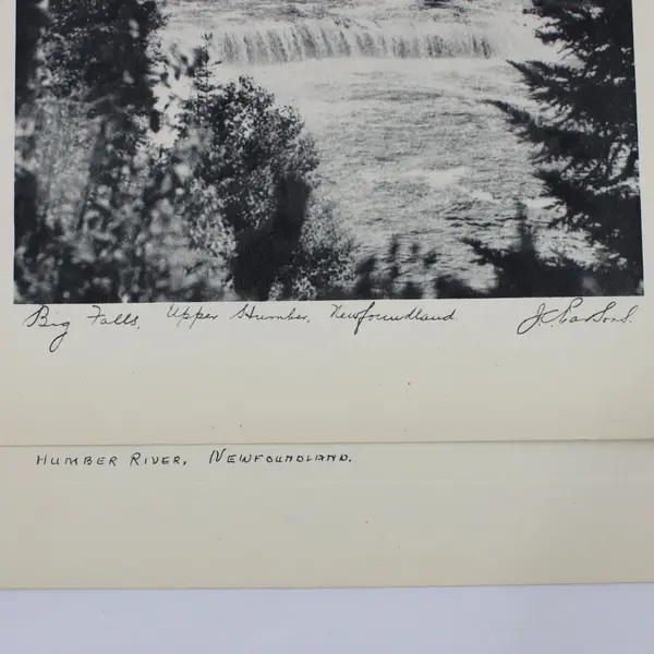 Set of 2 Vintage 1930s Humber River Newfoundland Black & White Photo Prints 9X12