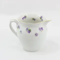 Union K 1/2 L Pitcher Purple Violet Floral Design Czechoslovakia