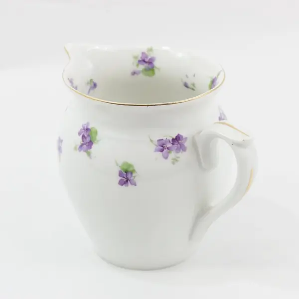 Union K 1/2 L Pitcher Purple Violet Floral Design Czechoslovakia