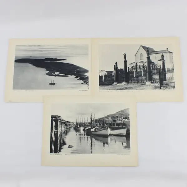 Set of 3 Vintage 1930s W.R. Macaskill Newfoundland 9x12 Photo Prints