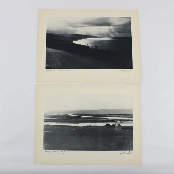 Set of 2 Vintage J.C. Parsons Newfoundland Photo Prints Codroy Valley Humber Arm