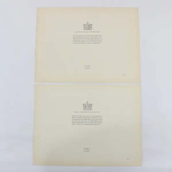 Set of 2 Vintage J.C. Parsons Newfoundland Photo Prints Codroy Valley Humber Arm