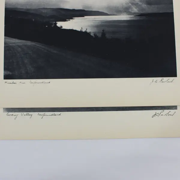 Set of 2 Vintage J.C. Parsons Newfoundland Photo Prints Codroy Valley Humber Arm