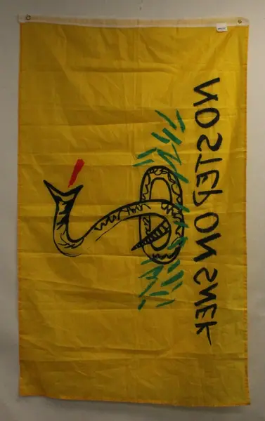 Anley No Step On Snek Flag Yellow Snake Humor 59.25 x 36.5 Inch