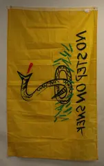 Anley No Step On Snek Flag Yellow Snake Humor 59.25 x 36.5 Inch