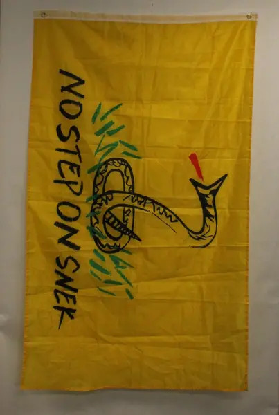 Anley No Step On Snek Flag Yellow Snake Humor 59.25 x 36.5 Inch