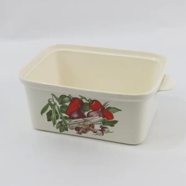 Egersund Norsk Flint Rectangular Casserole Dish Vegetable Motif