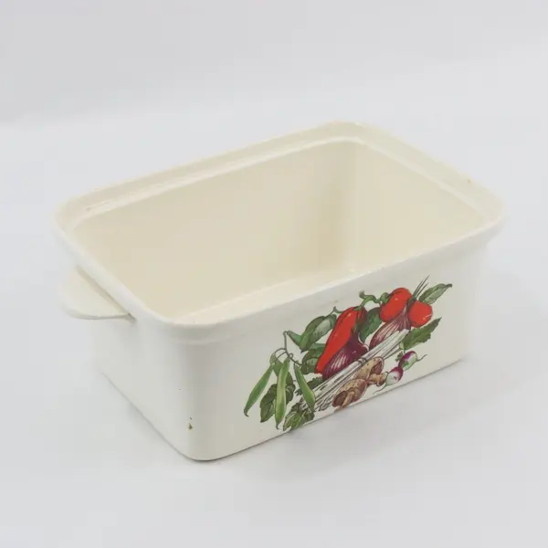 Egersund Norsk Flint Rectangular Casserole Dish Vegetable Motif