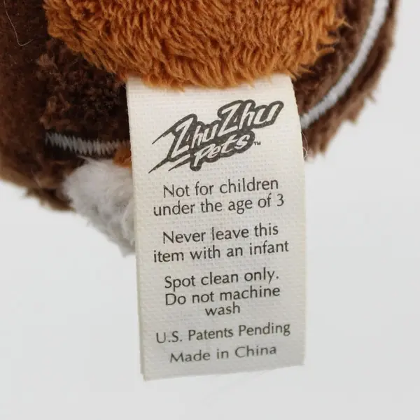 Zhu Zhu Pets Nutters Plush Hamster Brown White Stuffed Animal Toy