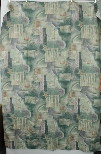 Handmade Green Boho Celestial Curtain Panel 53 x 72 in