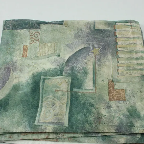 Handmade Green Boho Celestial Curtain Panel 53 x 72 in