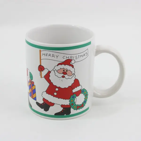 Cooks Club Santa Christmas Coffee Mug Ceramic Holiday White