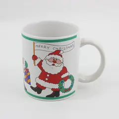 Cooks Club Santa Christmas Coffee Mug Ceramic Holiday White