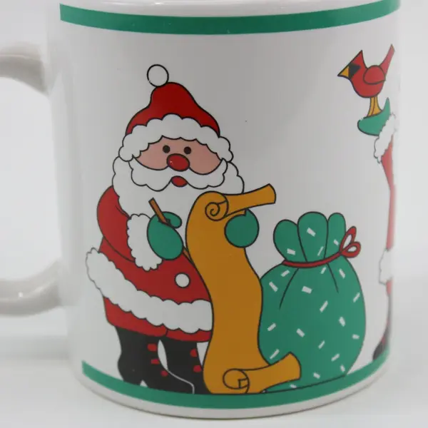 Cooks Club Santa Christmas Coffee Mug Ceramic Holiday White