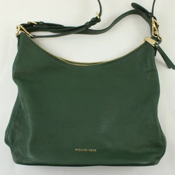 Michael Kors Green Leather Shoulder Bag Purse w/ Dust Bag
