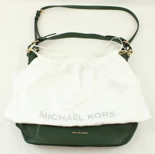 Michael Kors Green Leather Shoulder Bag Purse w/ Dust Bag
