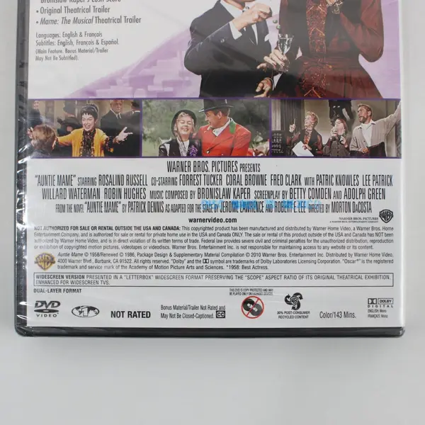 Auntie Mame  DVD Rosalind Russell Classic Comedy 