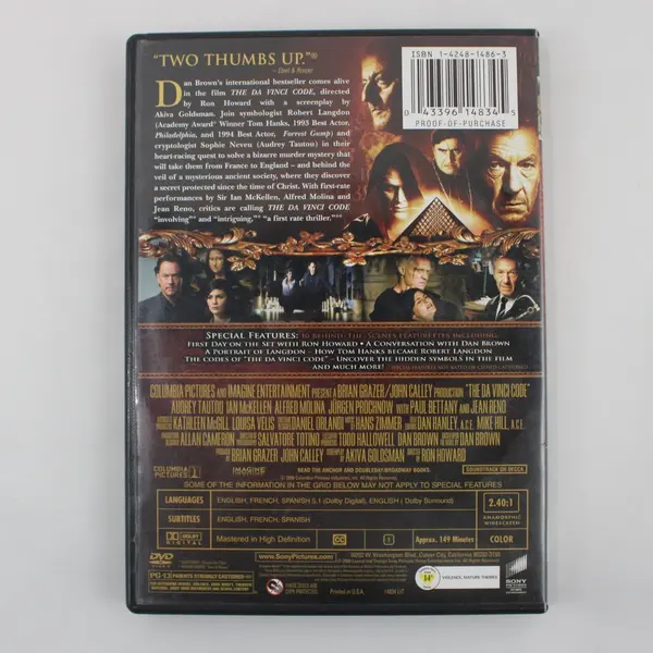 The Da Vinci Code DVD 2-Disc Widescreen Special Edition Tom Hanks