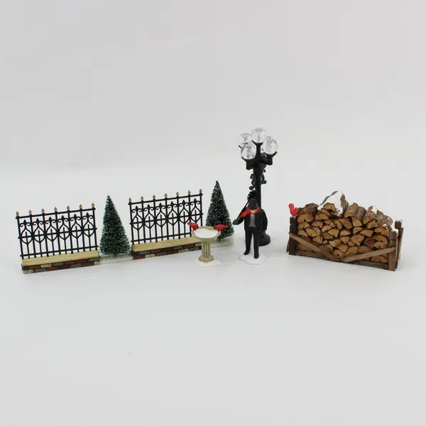 Lot of 5 Department 56 Assorted Accessory Pieces