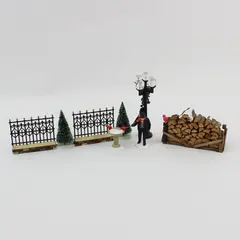 Lot of 5 Department 56 Assorted Accessory Pieces