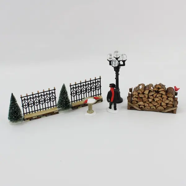 Lot of 5 Department 56 Assorted Accessory Pieces