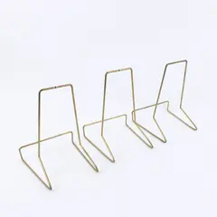 Lot of 3 Brass Wire Book Plate Display Stands