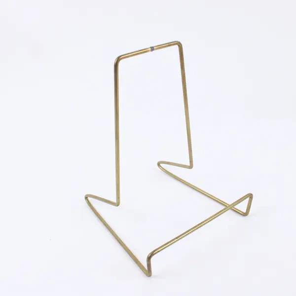 Lot of 3 Brass Wire Book Plate Display Stands
