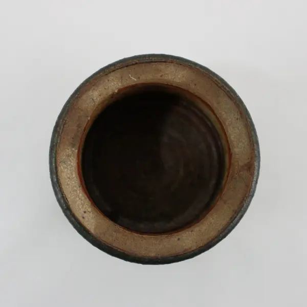 Handmade Ceramic Jam Jar Beige Brown Art Pottery Glazed