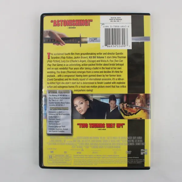 Kill Bill Volume 1 DVD Movie Uma Thurman