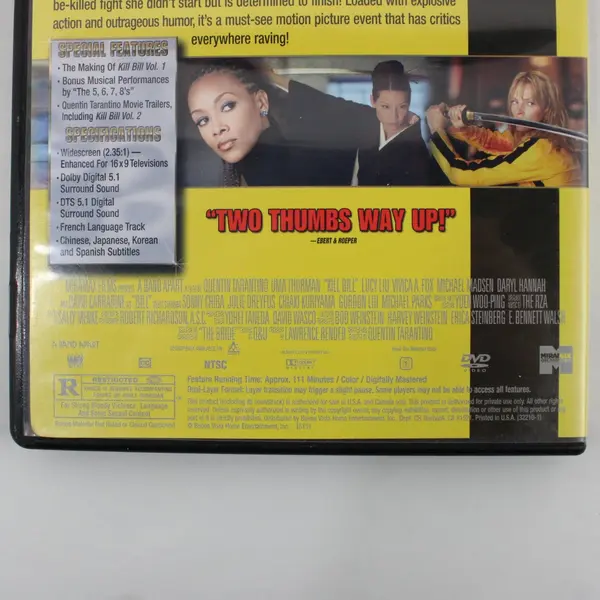 Kill Bill Volume 1 DVD Movie Uma Thurman