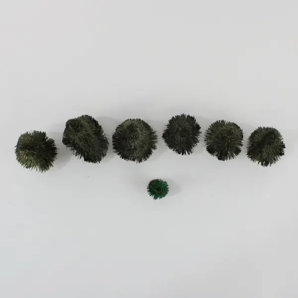 Lot of 7 Miniature Bottle Brush Trees Christmas Village Decor